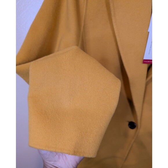 TALBOTS Double Face Wool Jacket Yellow Gold Classic Casual One Button Petite 14P - Picture 5 of 9